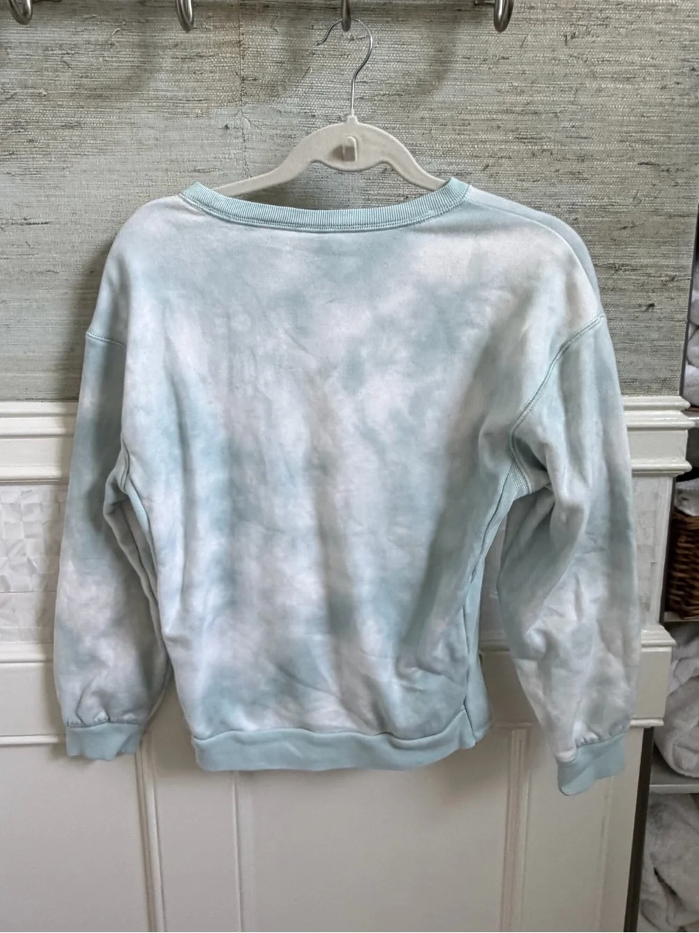 XL girls GAP Kids Mint light blue white yellow dye Crewneck Sweatshirt